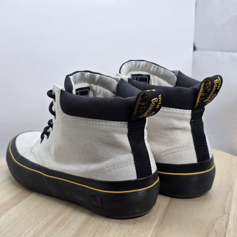 Women Size 6 -‎ Dr Martens Allana Canvas Chukka Boots Cream Black Yellow - Picture 7 of 9